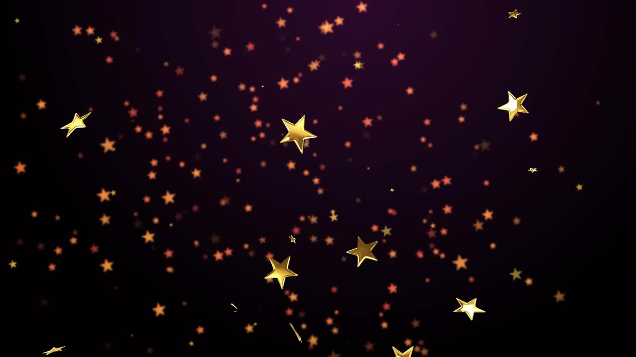 Gold stars entering edges causing field spawning drifting swirling and settling toward lower center