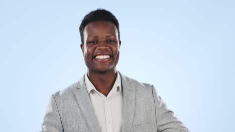 Business,-portrait-and-black-man-with-peace-sign