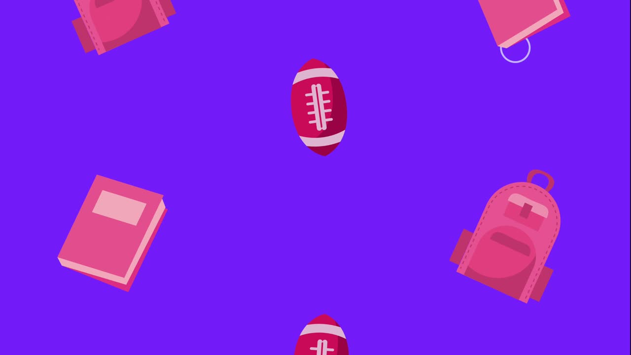 animación de patrones de educación de los suministros escolares