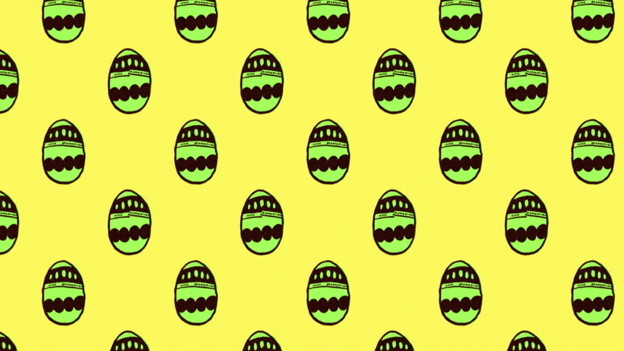 Cute Easter Egg Pattern animation 4k