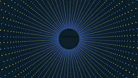 patrón de espiral de círculos con puntos de colores en la galaxia