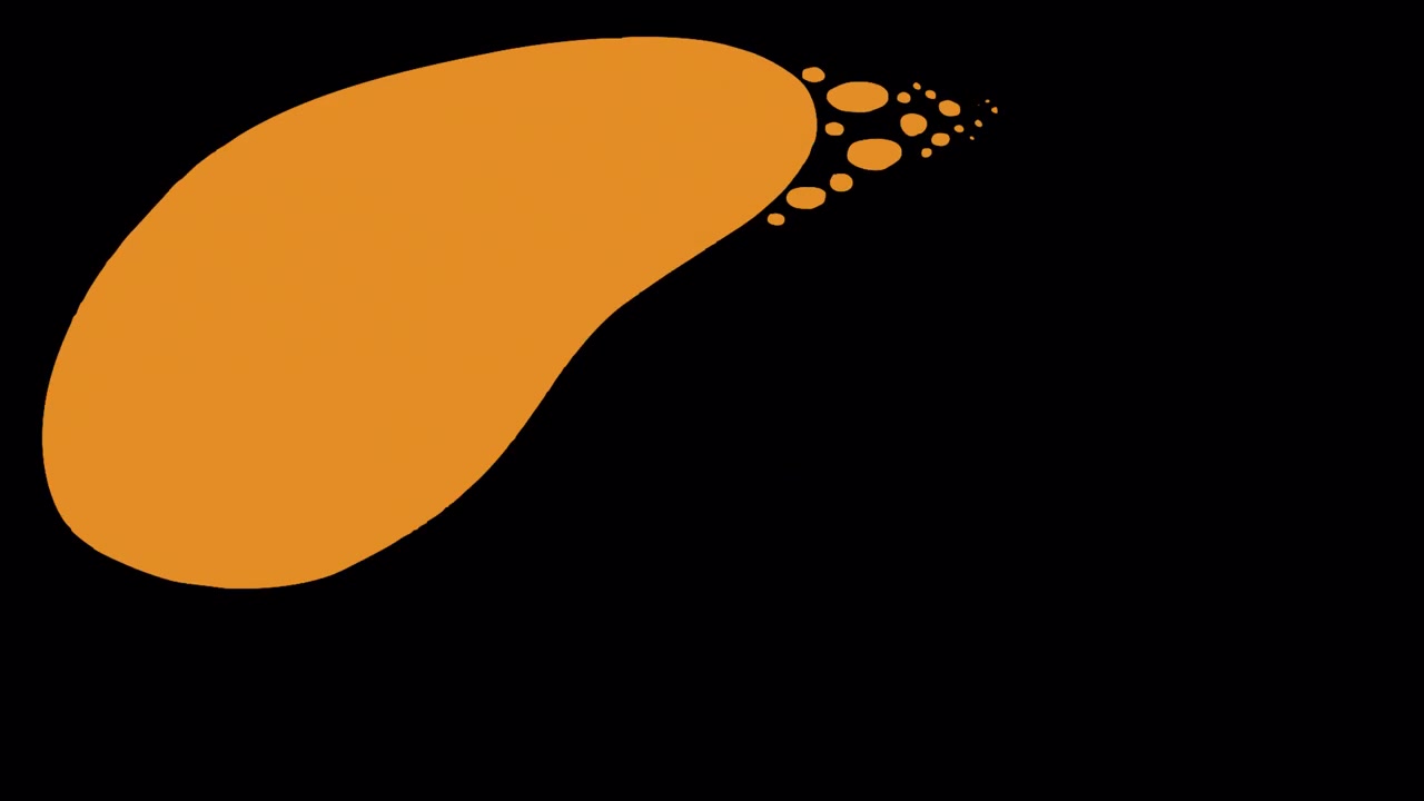 Abstract Motion Graphic Transition with Orange and Black Shapes