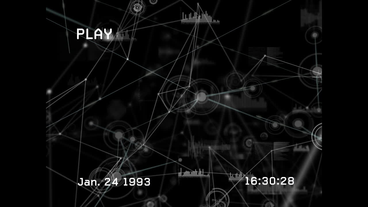 검은색 배경에 데이터 처리의 애니메이션