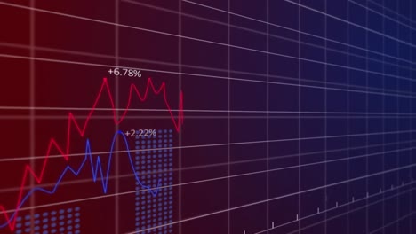 Animación-Del-Procesamiento-De-Datos-Sobre-Fondo-Azul