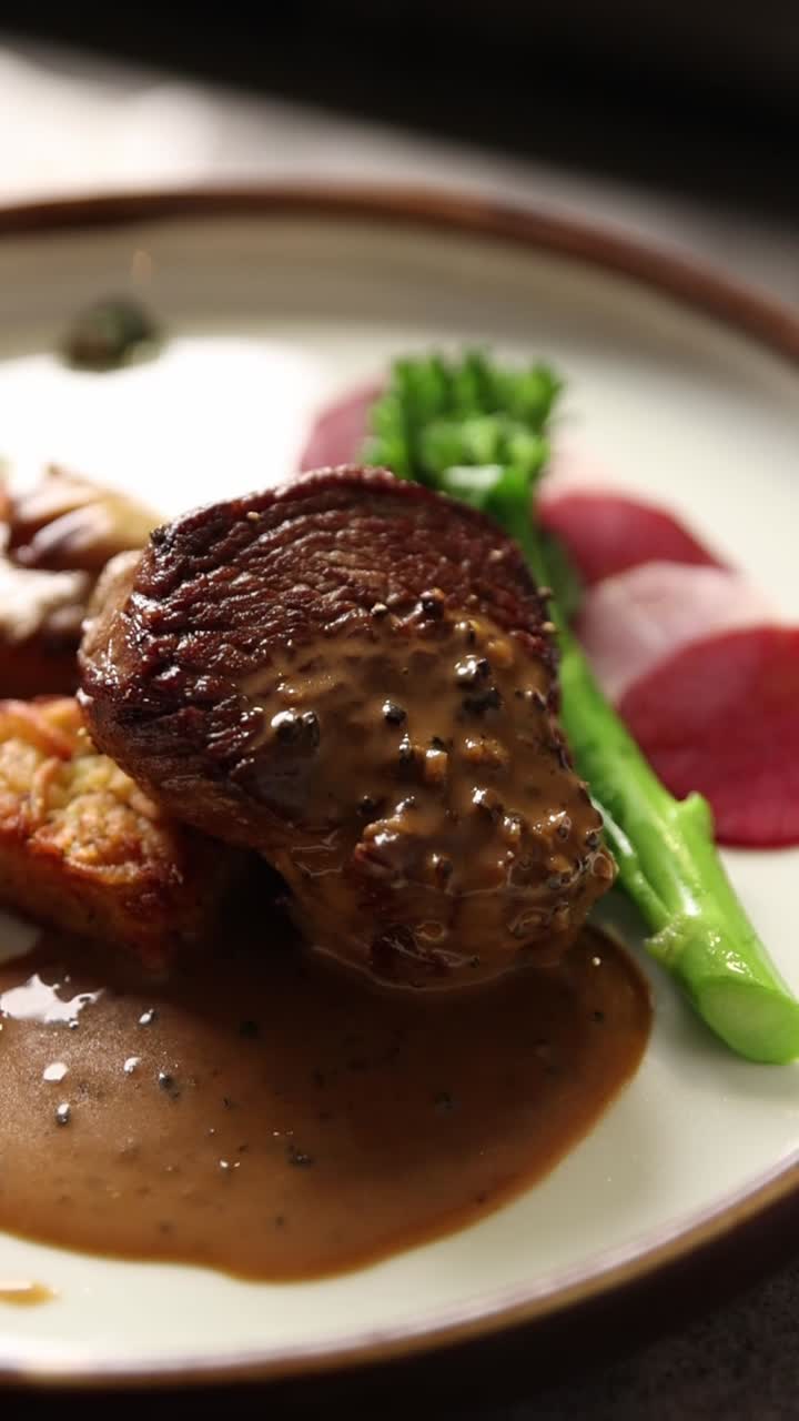 Bistecca con verdure e salsa