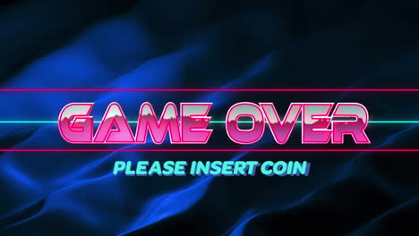 animación del juego por favor inserte la moneda en el espacio abstracto digital