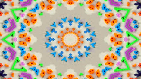 números y letras abstractos concepto patrón simétrico ornamental decorativo caleidoscopio movimiento círculo geométrico y formas de estrellas