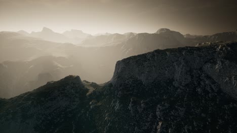 dramatic sky over steps in a mountain.