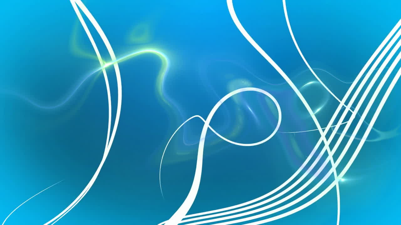 파란색 배경에 빛의 흔적의 애니메이션