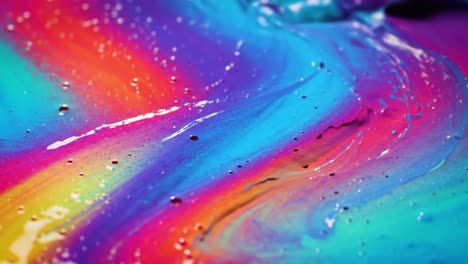 abstract rainbow paint swirls