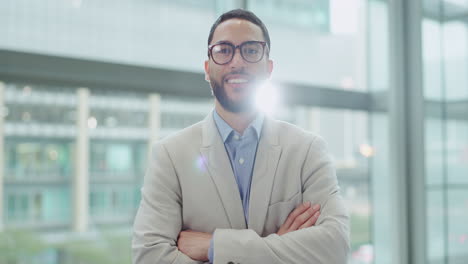 Face-glasses,-lawyer-and-man-with-arms-crossed