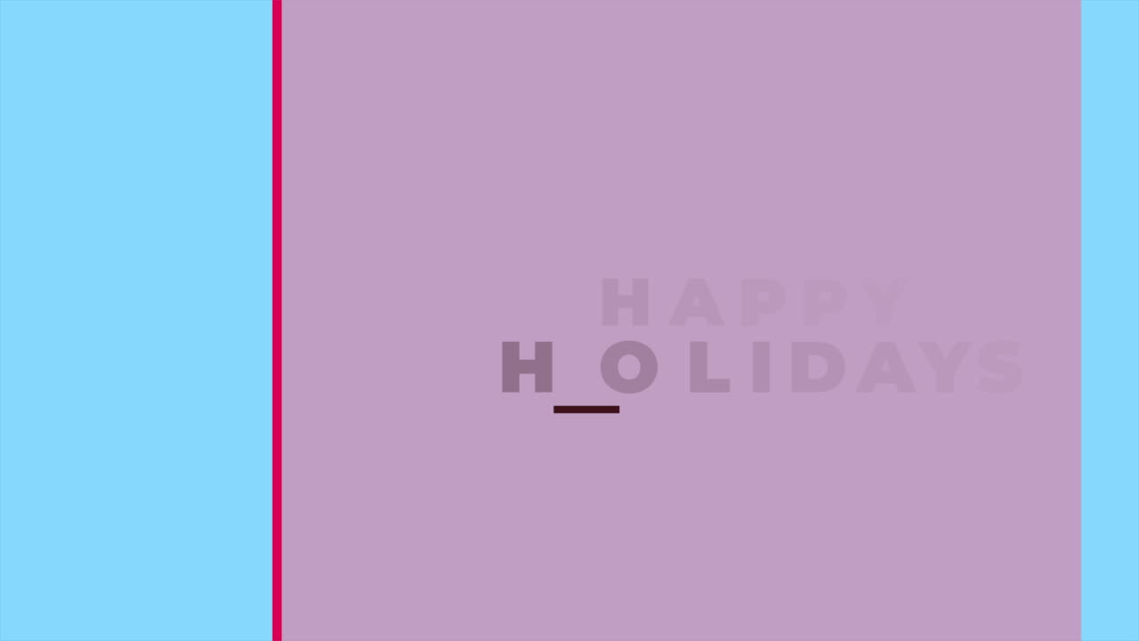 깨하고 축제적인 행복한 휴일 보라색 배경에 대담한 색 텍스트로