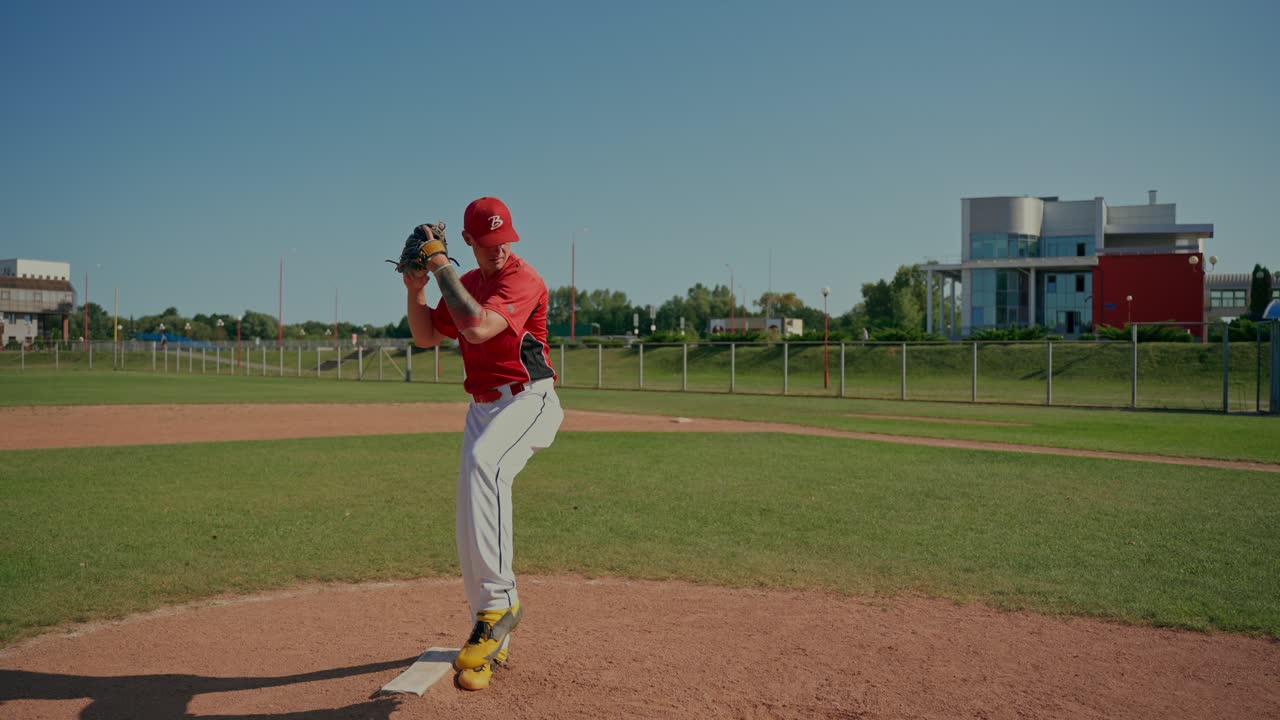 Giocatore di baseball sul campo