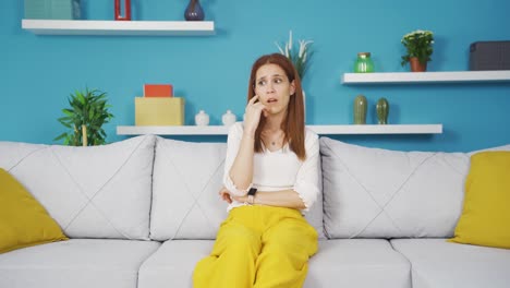 the young woman with the problem of forgetfulness.