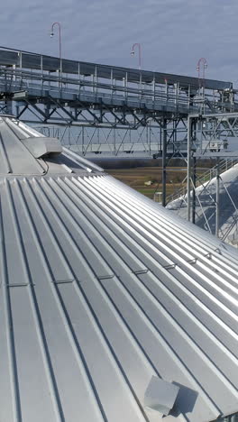 grain silo facility with conveyor system