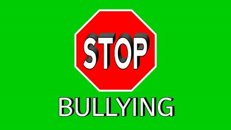 Stop-bullying-text-animation-motion-graphics-on-green-screen-background