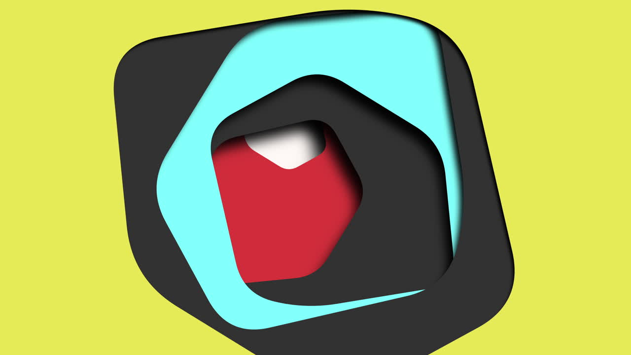 representación 3d vibrante de una forma abstracta giratoria dinámica