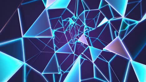 Abstract Glowing Triangular Tunnel