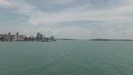 Sihanoukville-Cityscape-from-the-Ocean-in-Cambodia's-Breathtaking-Setting