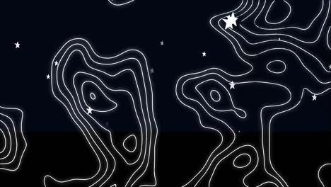 Animation-of-moving-white-lines-over-stars