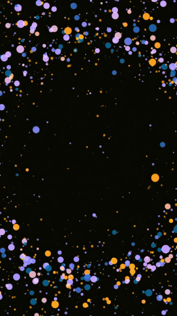 brillos de bokeh coloridos en un fondo negro