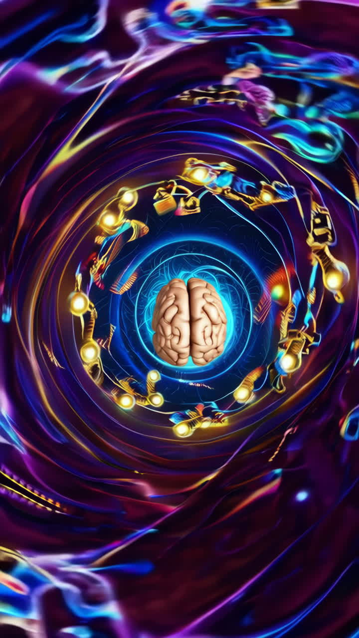 Abstract Brain and Ideas Vortex
