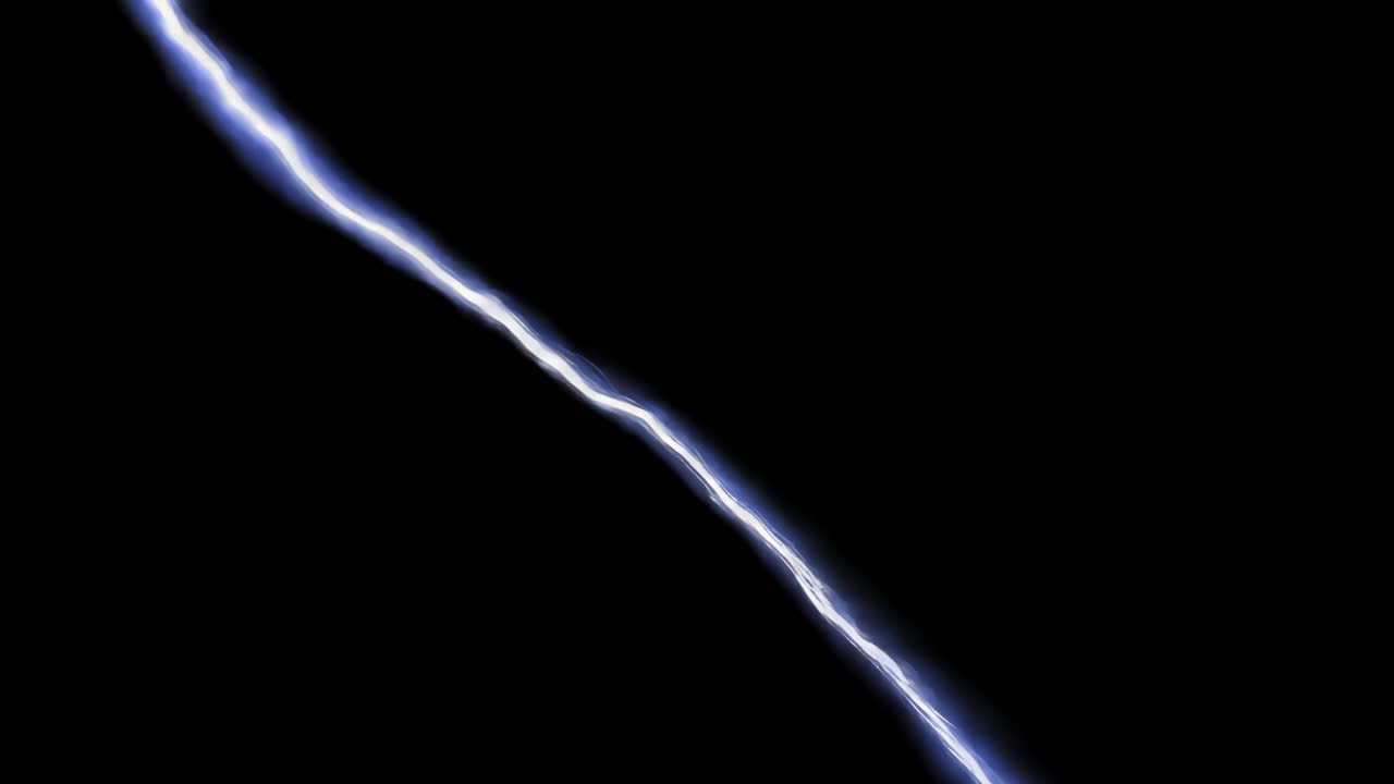 Big lightning animated overlay, transparent 4K video, alpha channel, ProRes 4444