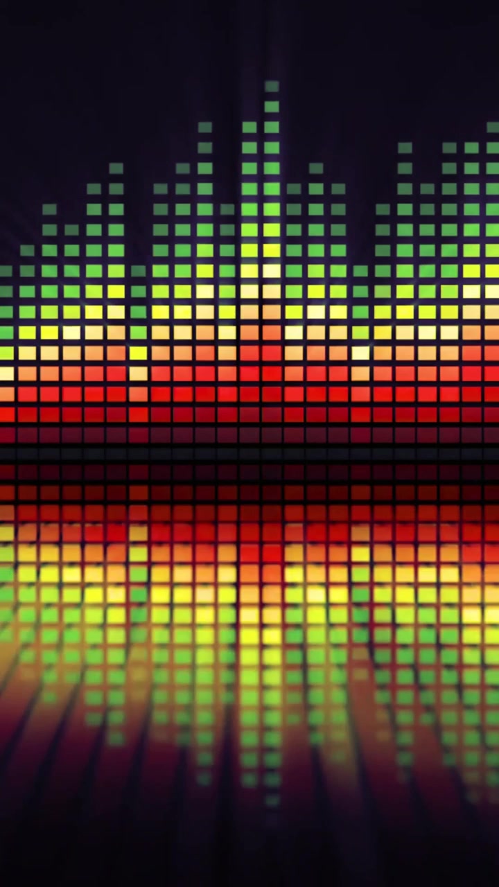 Dynamic Sound Equalizer Display with Colorful Reflecting Bars