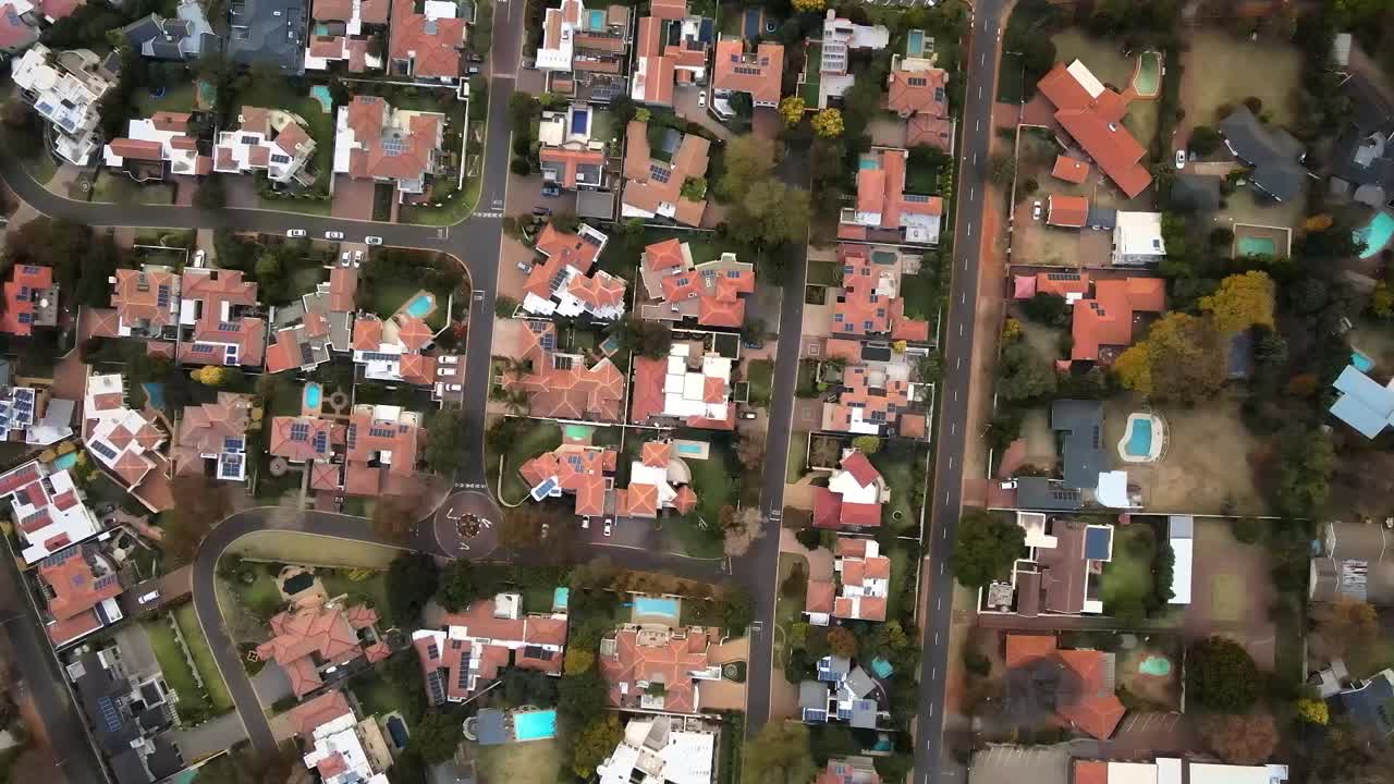 Aerial View of a Suburban Residential Neighborhood