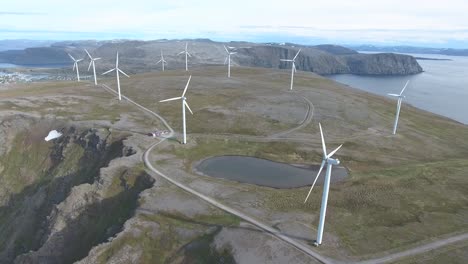 molinos de viento para la producción de energía eléctrica havoygavelen parque de molinos de viento noruega