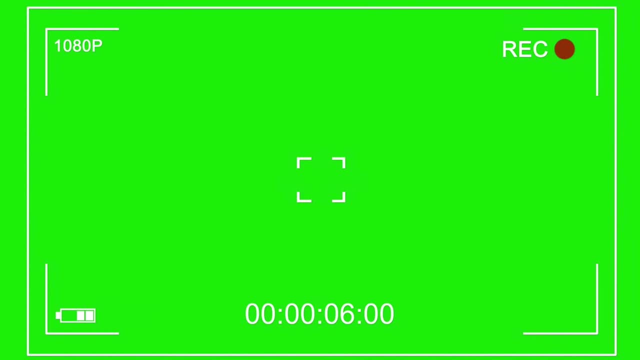 녹색으로 카메라 녹화 뷰파인더