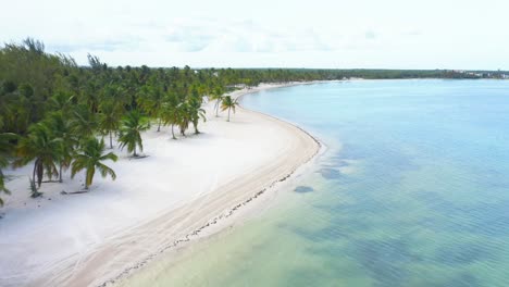 Aerial-shot-with-drone-of-white-beach-in-Cap-Cana