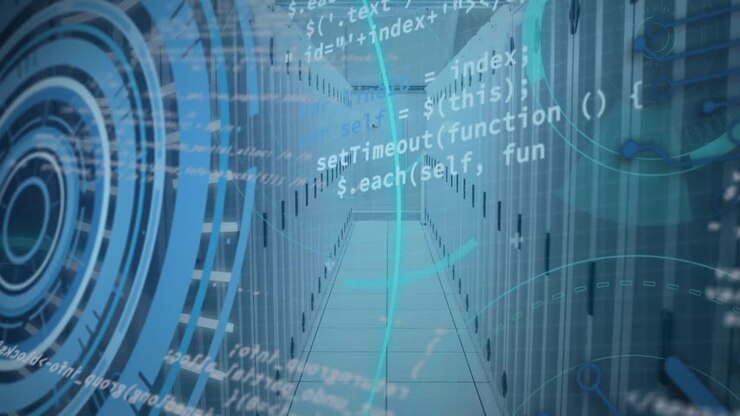 Animation of digital data processing over computer servers