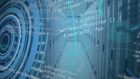 animation of digital data processing over computer servers