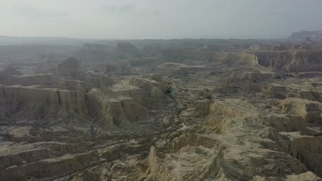 Aerial-View-Of-Epic-Arid-Mountain-Landscape-Of-Hingol-National-Park-In-Balochistan