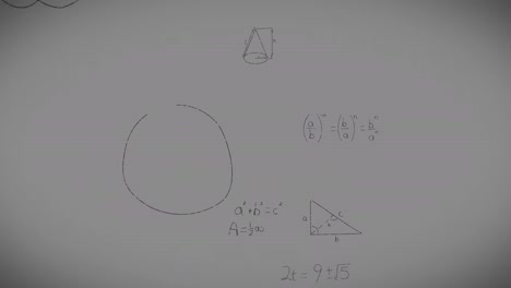 animación de fórmulas matemáticas sobre un fondo marrón