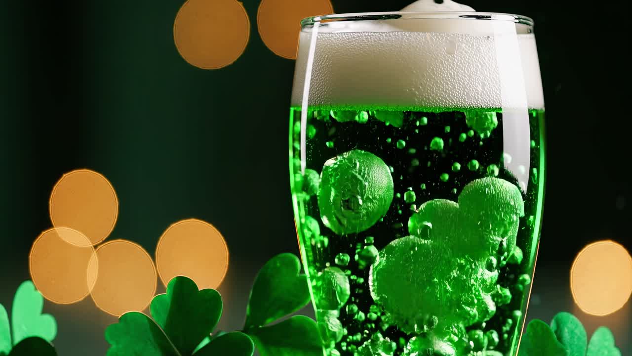 celebración de la cerveza verde