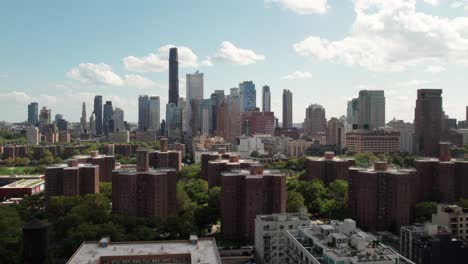 large housing projects in brooklyn, ny, 4k drone shot