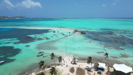 different shades of blue, beach in san andres colombia natural aquarium rose cay