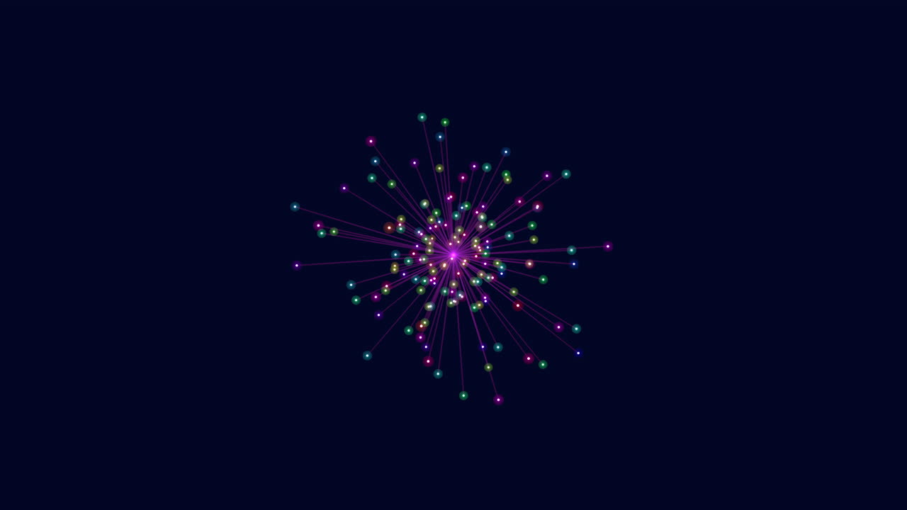 Vibrant dots in a celestial dance a mesmerizing display