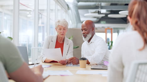 Businessman,-woman-and-documents-at-planning