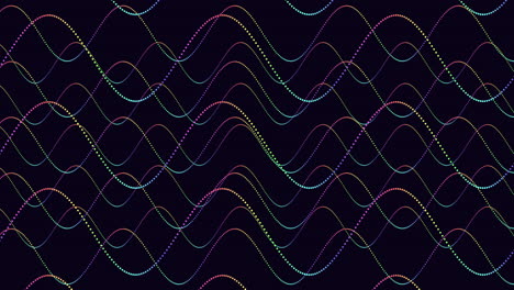 vibrant colored waves form a seamless pattern on a black background. the waves consist of bright colored lines, creating an eye-catching and dynamic design