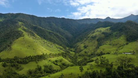 hermosa revelación aérea del valle de cocora en un día claro