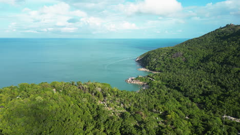 aerial-of-Ko-Tao-island-in-Thailand-Chumphon-Archipelago-on-the-western-shore-of-the-Gulf-of-Thailand-scenic-unpolluted-Mother-Earth-footage