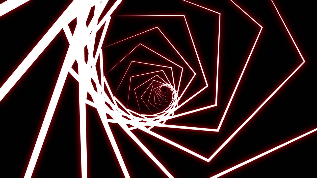 Winding Abstract Infinite Hexagon Staircase Curling and Curving to Infnity. Animated Motion Graphics
