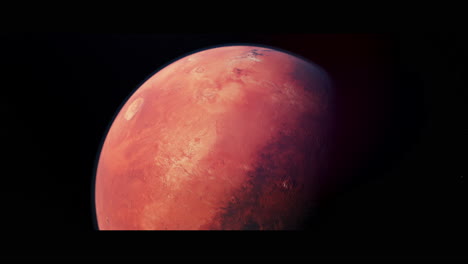 planet mars viewed from space