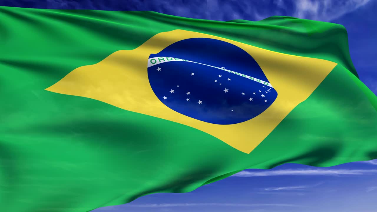 Brasiliens flag (loopende)