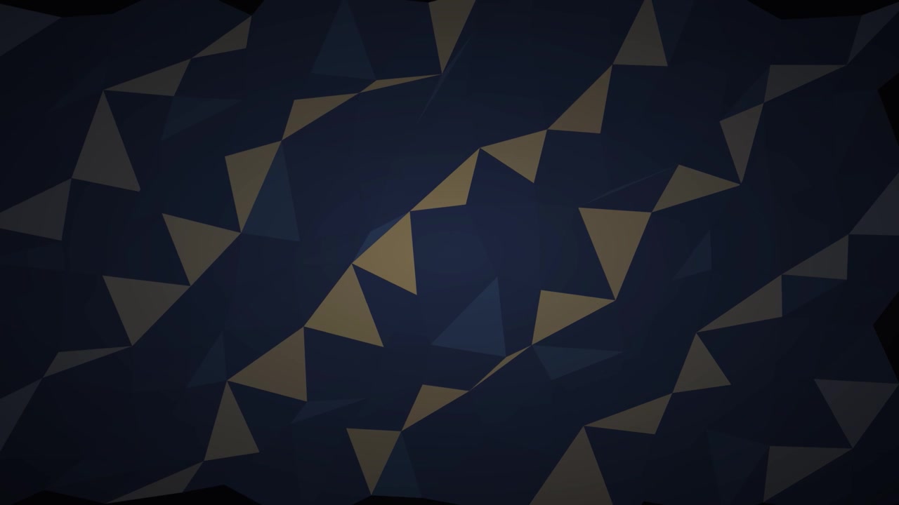 Abstract Geometric Background with Dark Blue and Gold Triangles