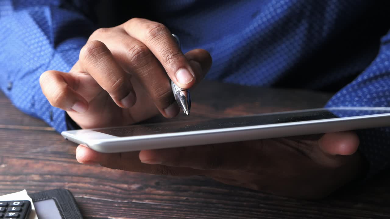Person using a tablet