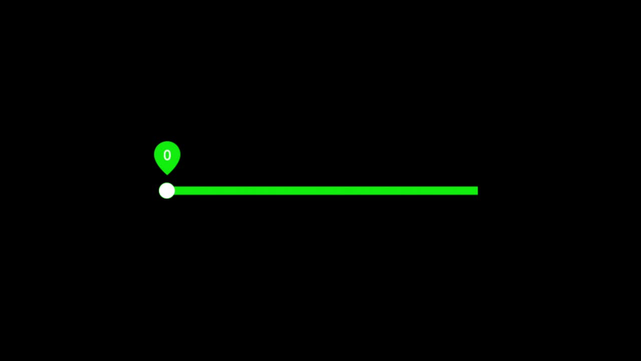 Animation colorful loading bar on black background.